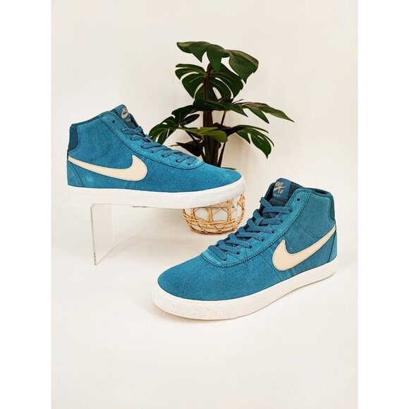 Nike Women's SB Bruin HI Noise Aqua/Summit White Shoes 9.5 US - Picture 1 of 8